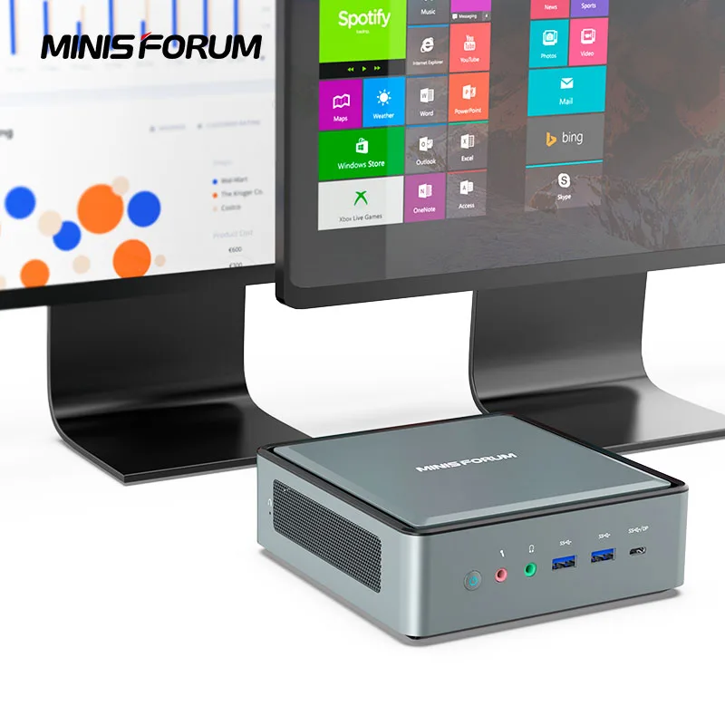 

Minisforum HM50 Mini PC Computer with AMD Ryzen 5 4500U 6 Cores 16GB RAM M.2 2280 512GB NVMe SSD for Office Windows 10 Pro
