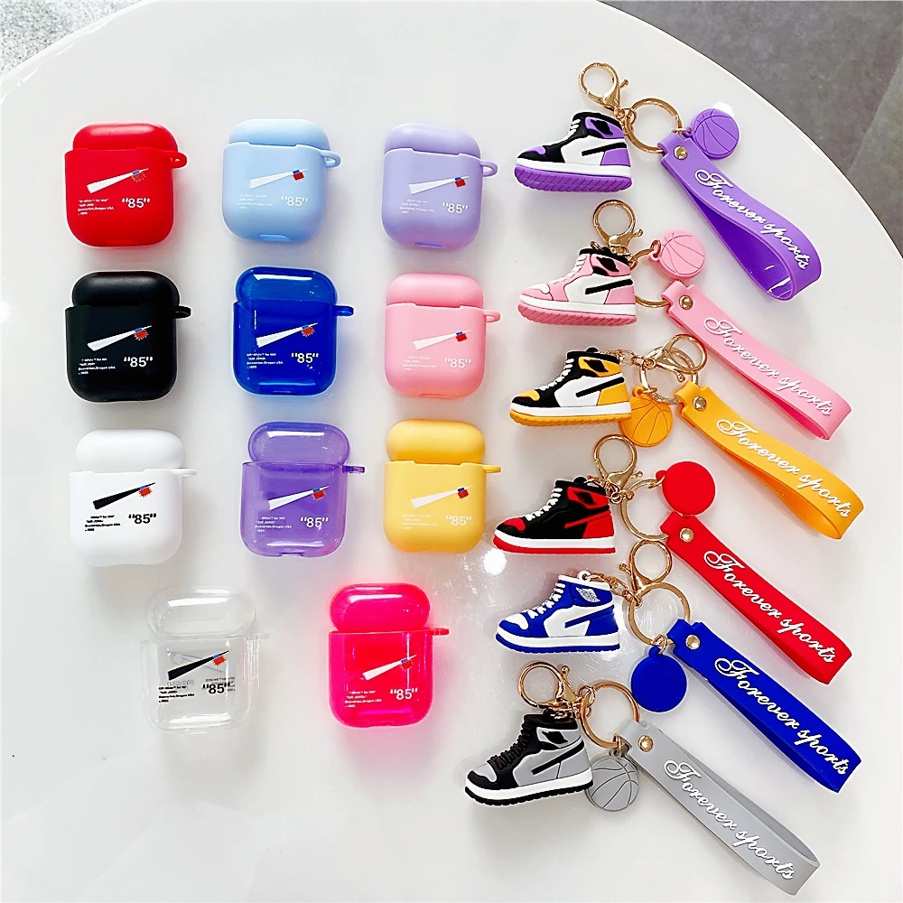 

2021 3D Silicone Shoes For Air Pods Case with Lanyards TPU Materials Designer For Airpod Case, 18