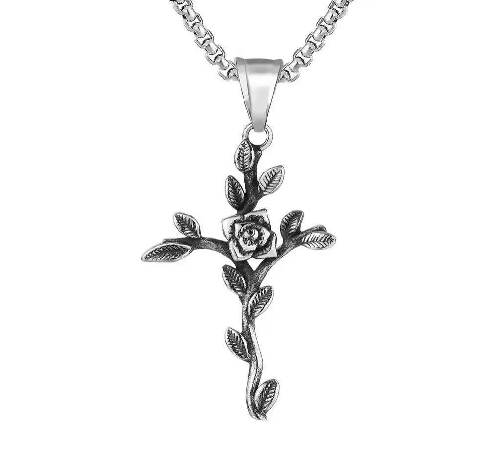 

Latest professional design stainless steel Bible Religious Cross Necklace Pendant women