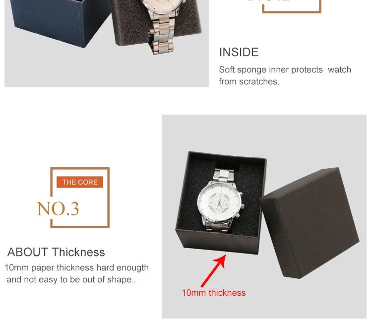 2021 Wholesale Cardboard Paper Gift Packaging Single Watch Box Case