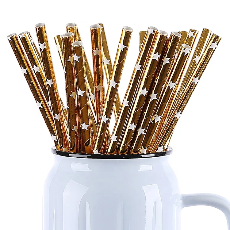 

Recyclable Christmas straw stars Eco-friendly Paper Straws star Paper Straw