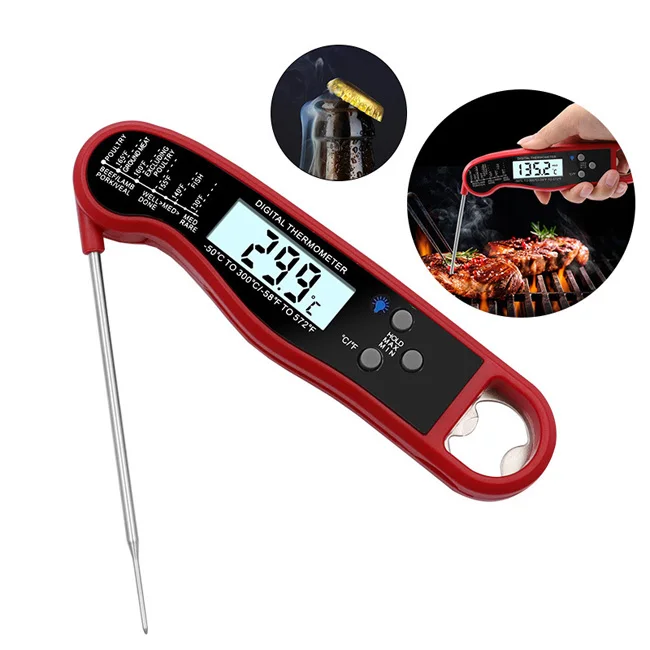 

Dropshipping Bottle Opener Design BBQ Cooking Kitchen Manual Digital Oven Timer Meat Food Thermometer