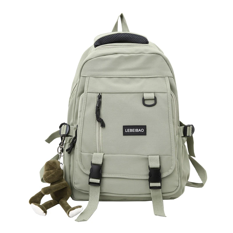 

2021 High Quality Large Capacity Teenager Backpack Fashion Casual School Bag With Animal Pendant, As the picture