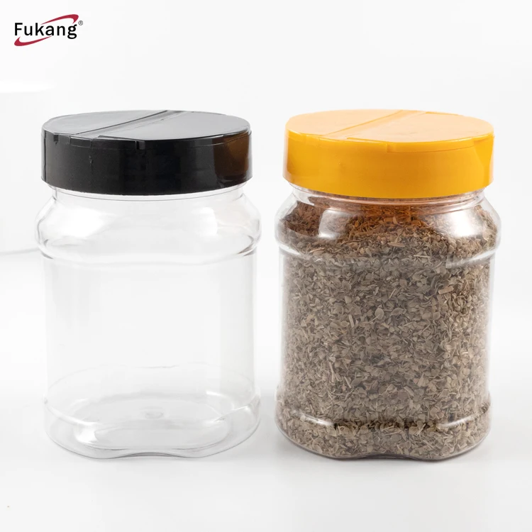 

8Oz Pet Empty Plastic Seasoning Bottles Spice Shaker Salt Powder Containers Pepper Jar With 53-485 Flapper Lid, Customized color