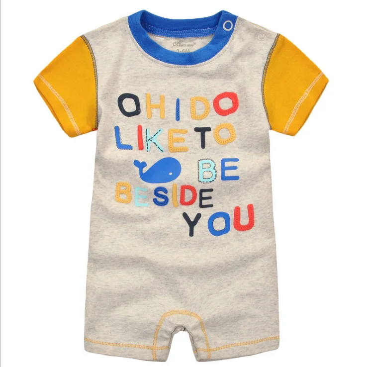 

Eco-Friendly sales newborn baby boys clothes knit romper set short sleeve for spring summer autumn