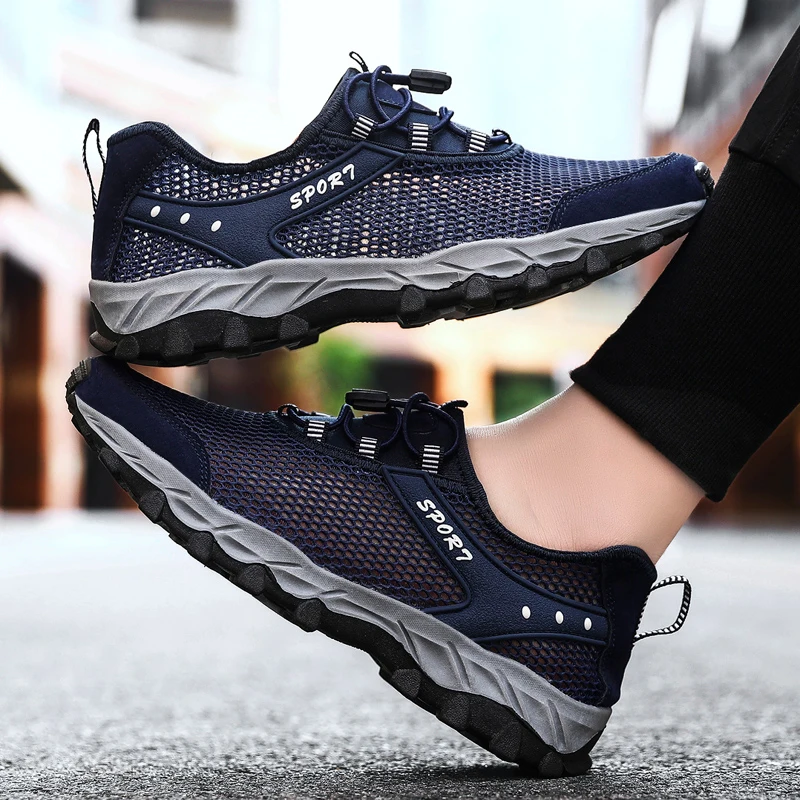 

Casual Shoes Men Breathable Walking Shoes Walking Style Shoes For Men Wholesale Sports Running Sneakers, Black