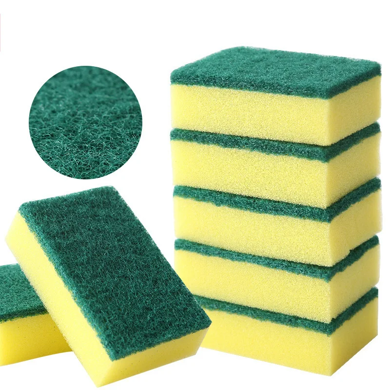 

1 pcs rectangle scourer pad green scouring pad sponge kitchen scouring pads bulk green