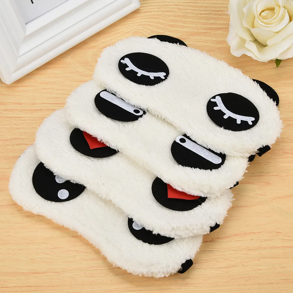 

2019 OutTop 1PC Eye Mask Shade Nap Cover Blindfold Face White Panda Shading Sleep Cotton sunglasses Aid Relax Travel Eyepatch