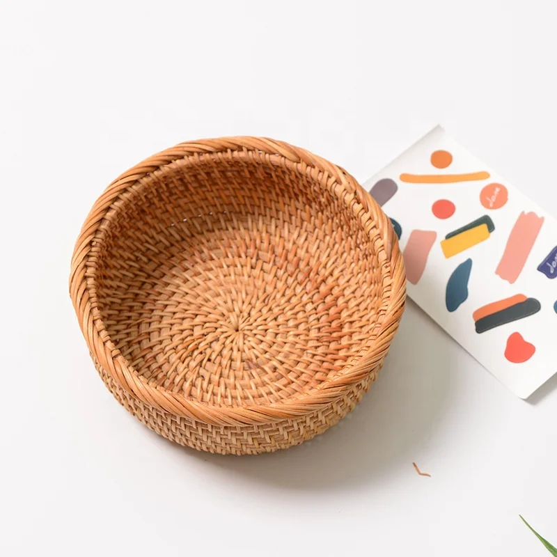 

Hot sale Hand woven tray fruit bamboo basket for supermarket display Basket, Customized color