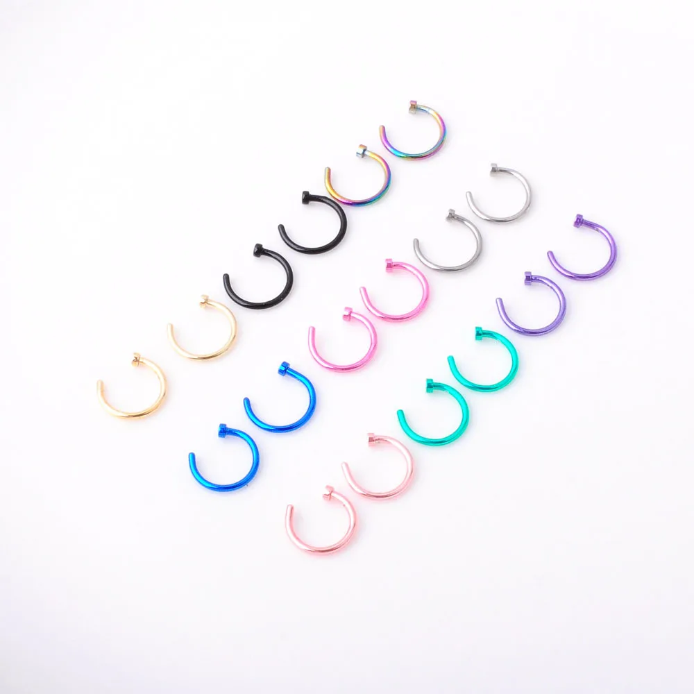 

U Shaped Hoop Septum Rings Stainless Steel Nose Piercing Jewelry Nose Rings