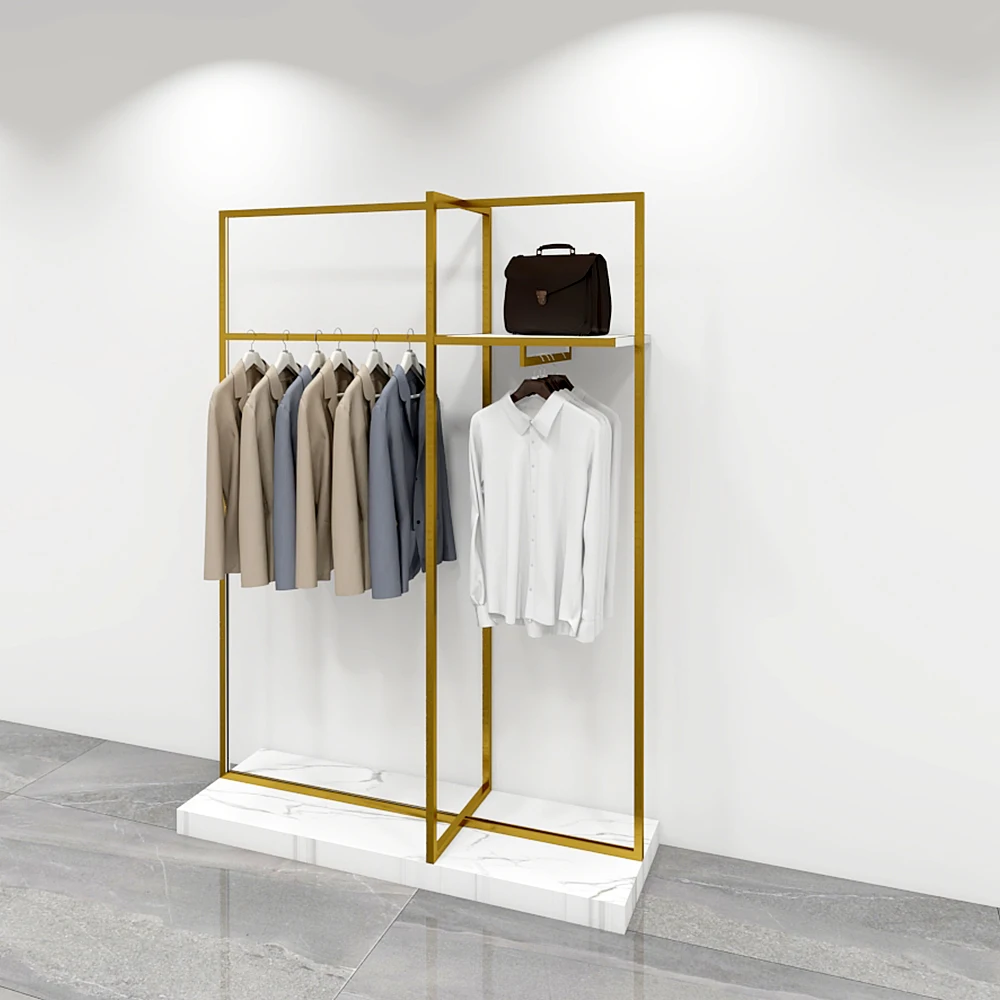 Clothes Store Design Window Showcase Fixture Display Stand Rack Rose