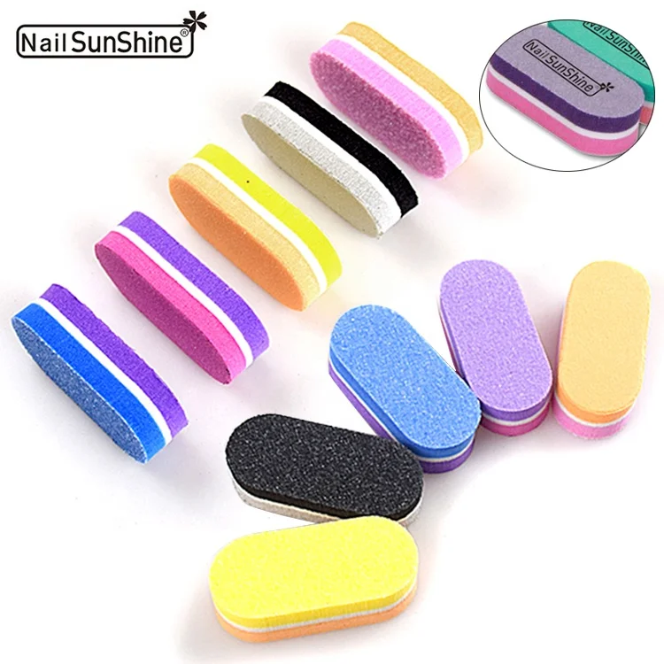 

Nail SunShine Professional Nail File Custom Private Label 100/180 Sponge Mini Nail File, Blue/purple/pink/orange/yellow/black/gray