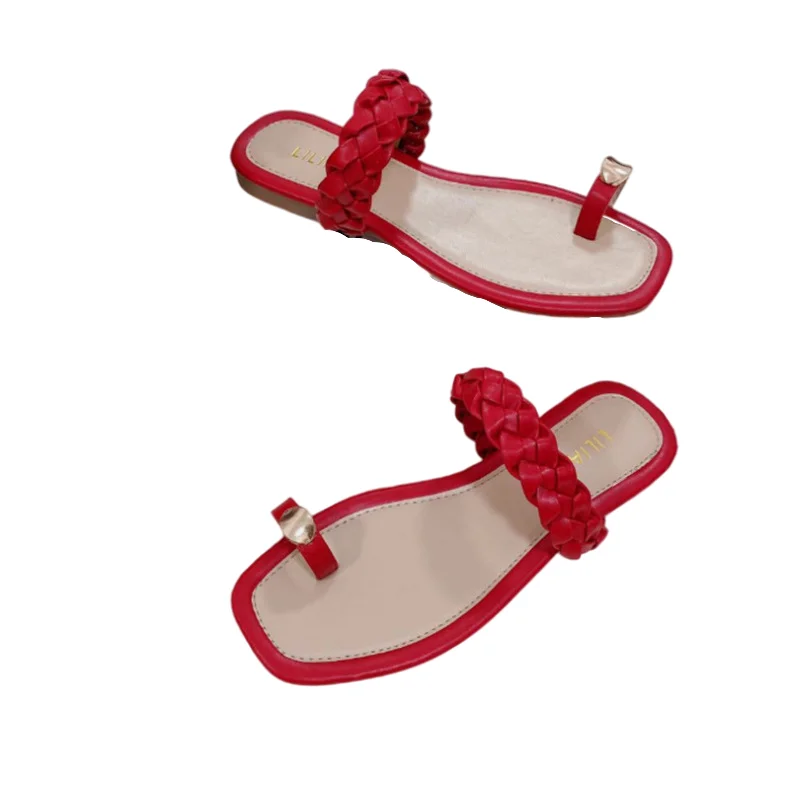 

Summer Waterproof EVA Out Sole Ladies Colorful Printed Linen Slipper