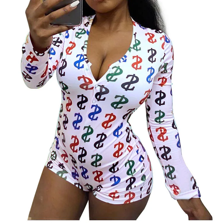 

sexy stretch pajamas for ladies with long sleeve plus size jumpsuit for fat women