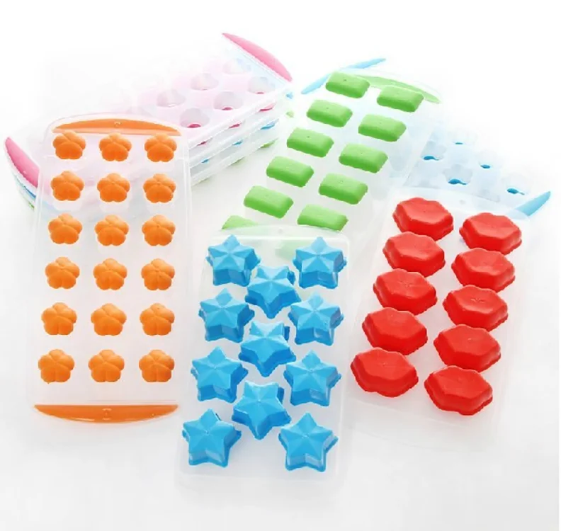

Creative silicone elastic ice tray Grid fruit ice maker Durable Bones Shaped Silicone Mold Ice Cube Tray