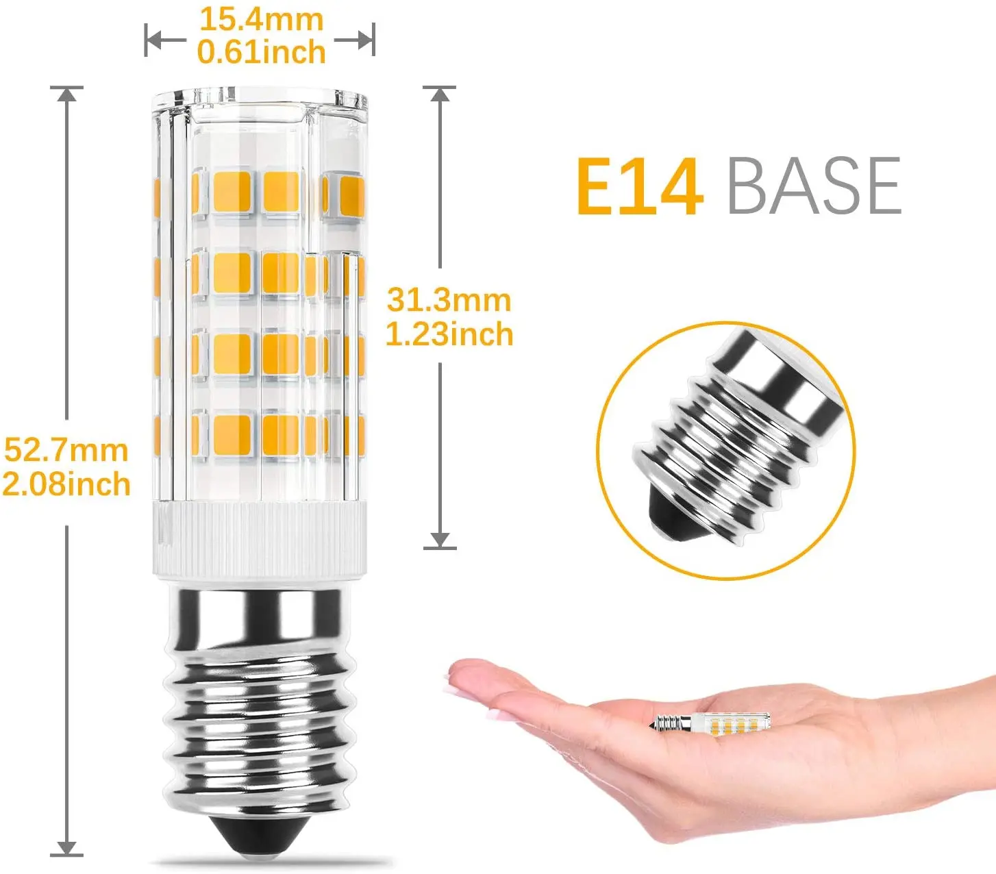 Ceramic SMD 2835 3000K 6000K 220-240V Not-Dimmable E14 LED Corn Bulb