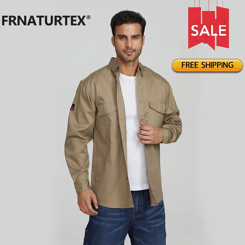 

FRNATURTEX FREE SHIPPING Wholesale Custom Fire Rated Clothing Mechanic Fire Resistant Work Shirts