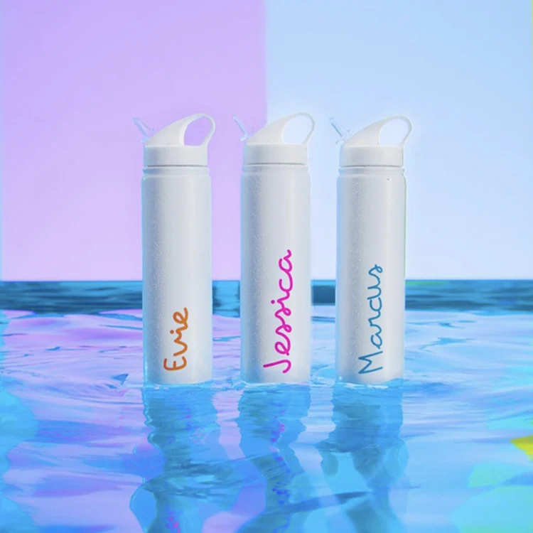 

UK TV Show Popular 18 oz White Stainless Steel Vacuum Insulated Island Water Bottle for Cherish, White or customized color and pattern