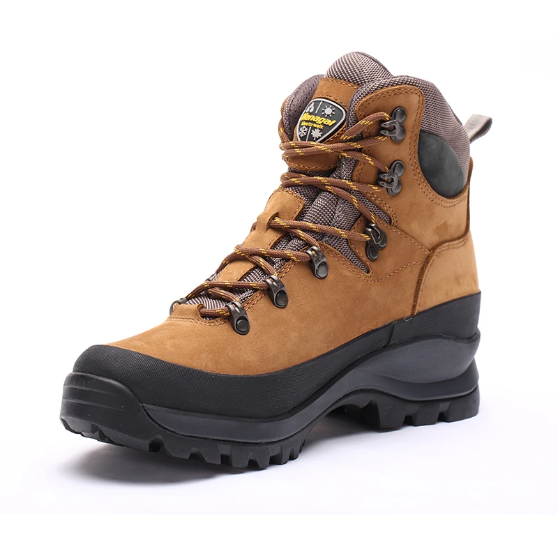 
2020 Hanagal waterproof nubuck moutain hiking trekking boots nubuck leather mountain hiking shoes 