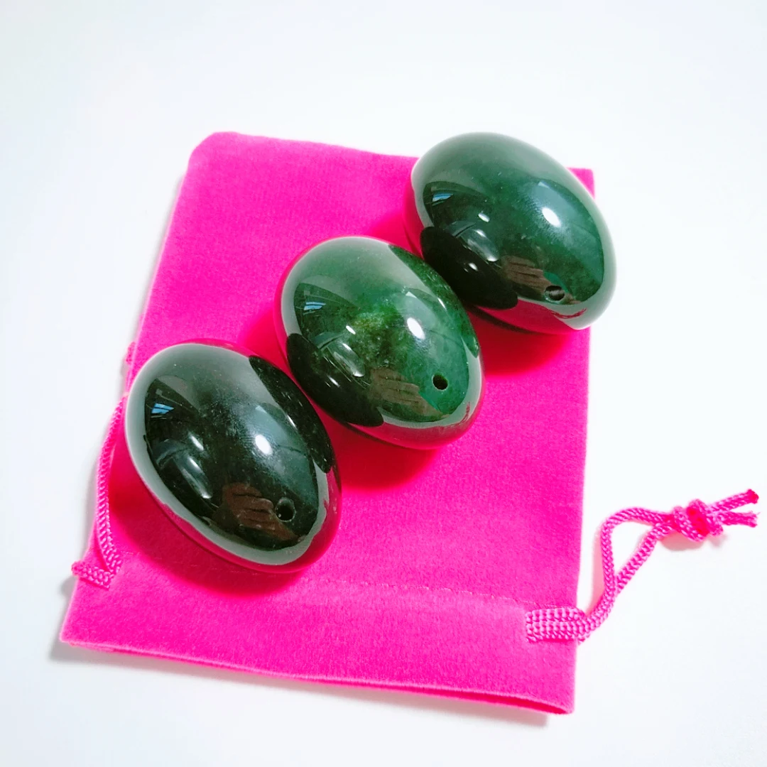 

2020 new nephrite jade eggs set natural yoni eggs 3 vaginal exercise