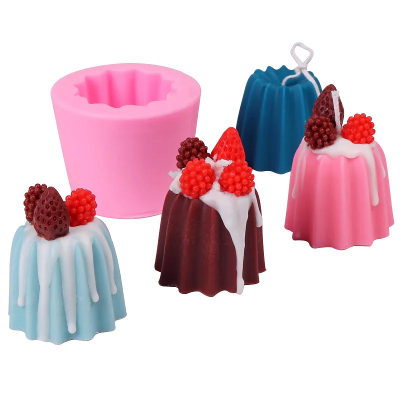 

Wholesale Food grade 3D Silicone Cheese Mousse Pudding Mold Pastry Cake Decorating Mould Silicone Candle Mold, White, can be custmized
