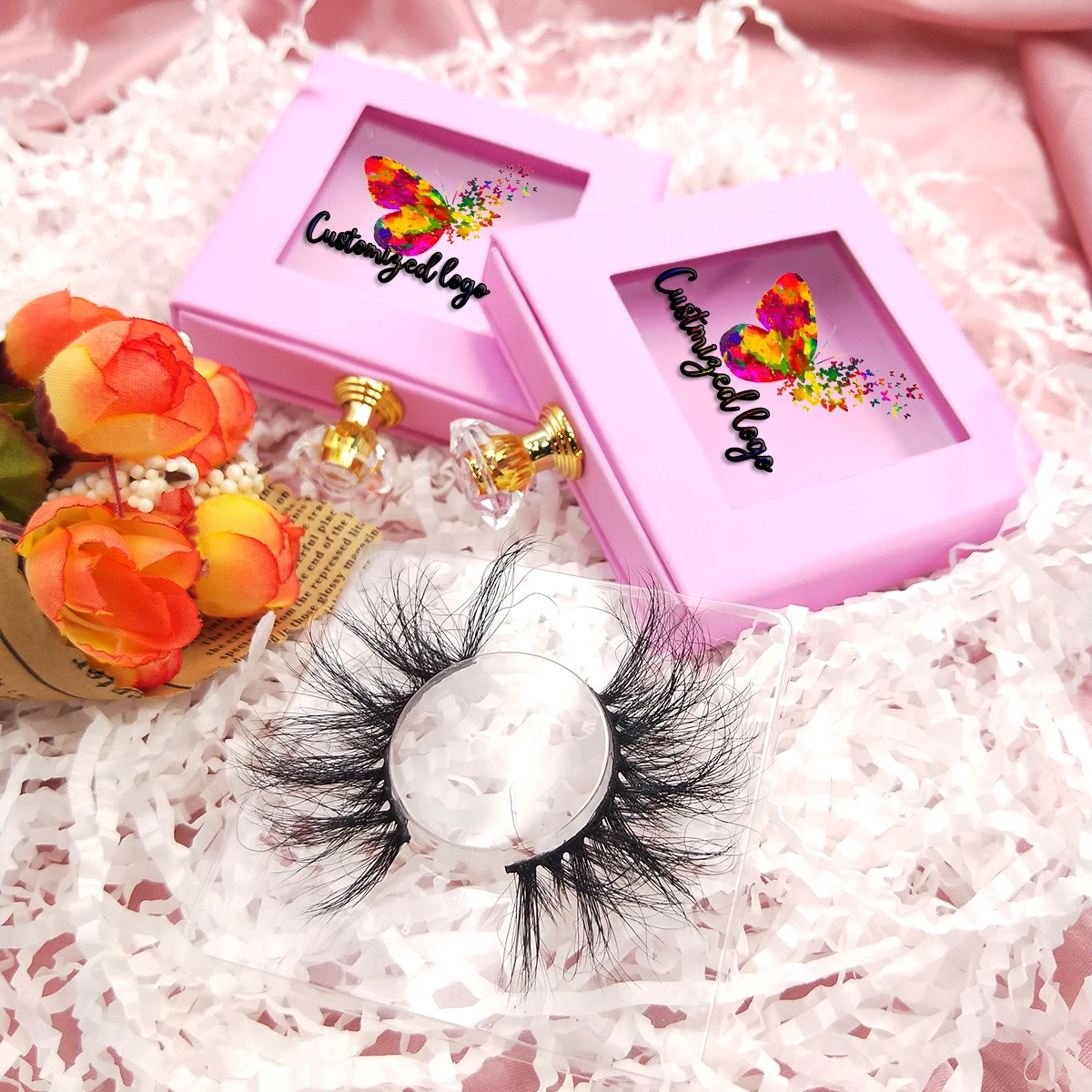 

Full Strip Lashes Long Dramatic 3D 5D 8D Mink Eyelashes Private Label Fluffy 25mm Eyelashes Wholesale Mink Lash Vendor