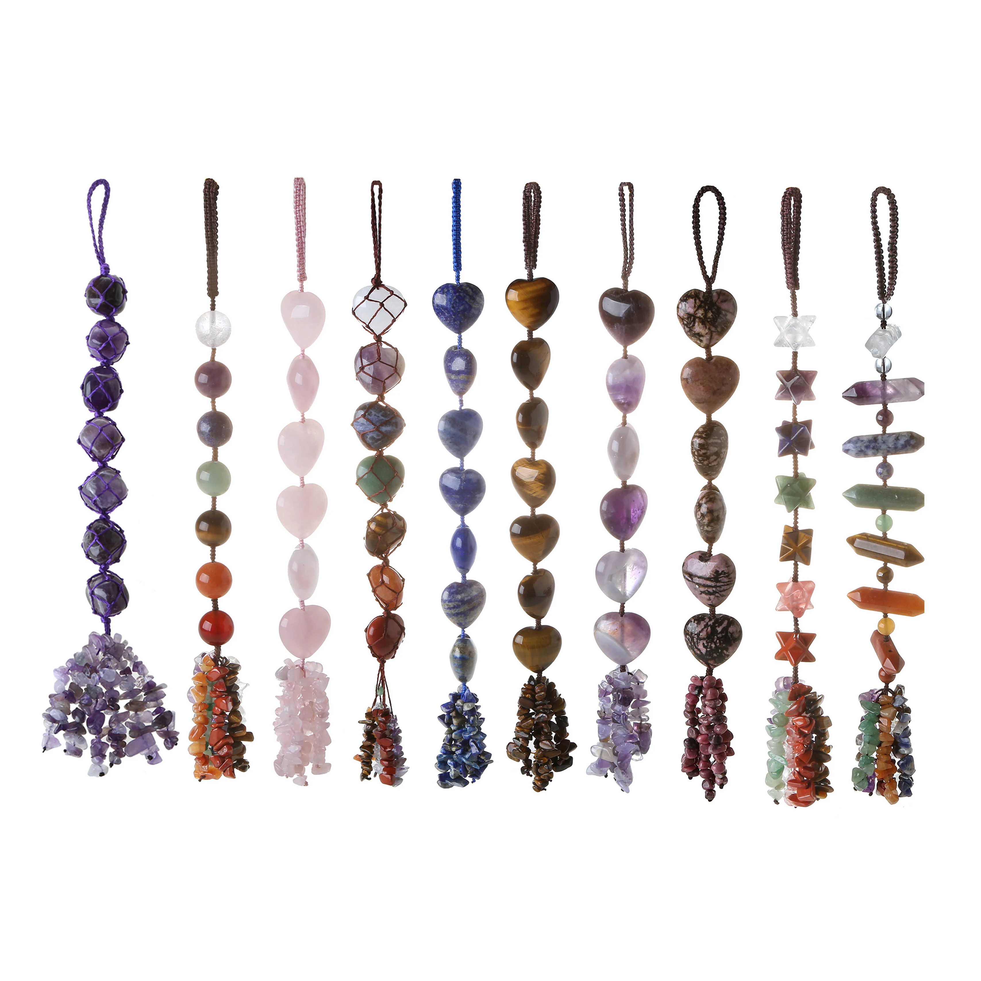 

wholesale bulk pendulum energy healing crystal 7 chakra crystal quartz pendant window car door crystal pendulum