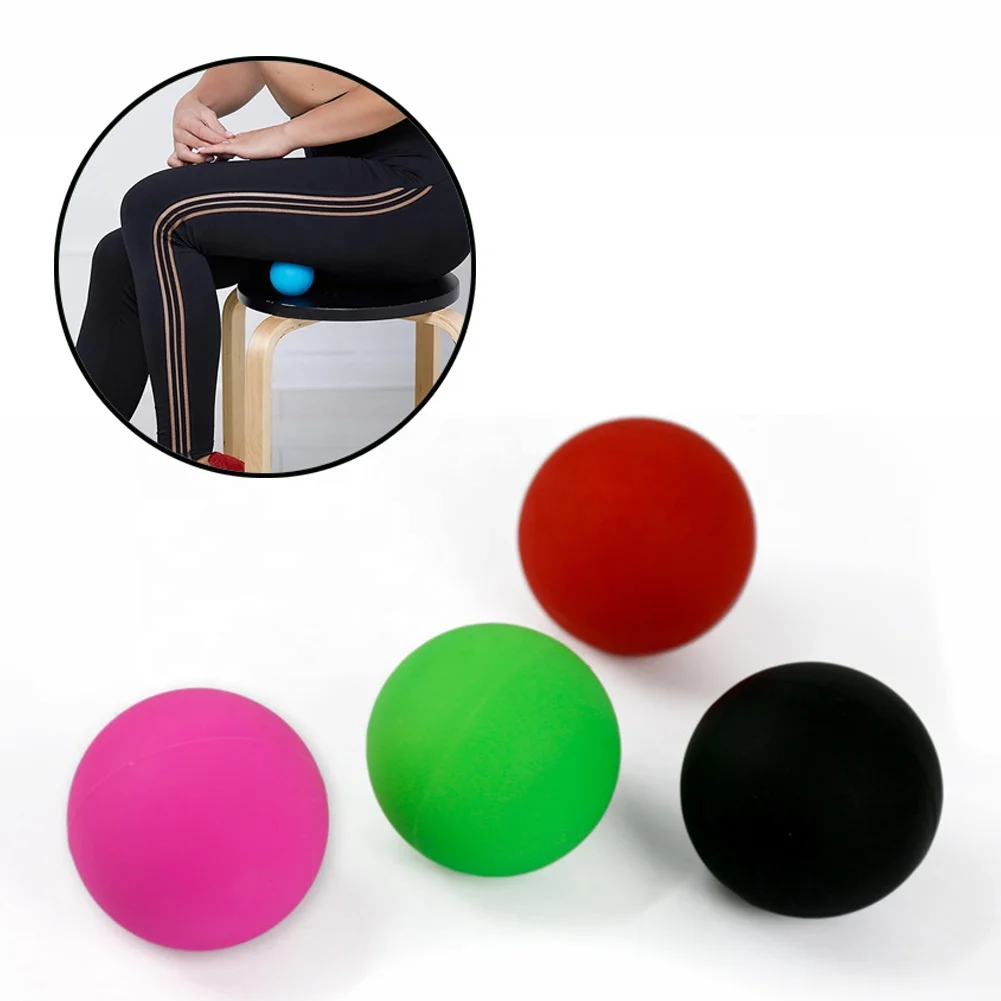 

High Quality Nature Rubber Yoga Therapy Massage Ball Reusable Silicone Yoga Ball, Customized color