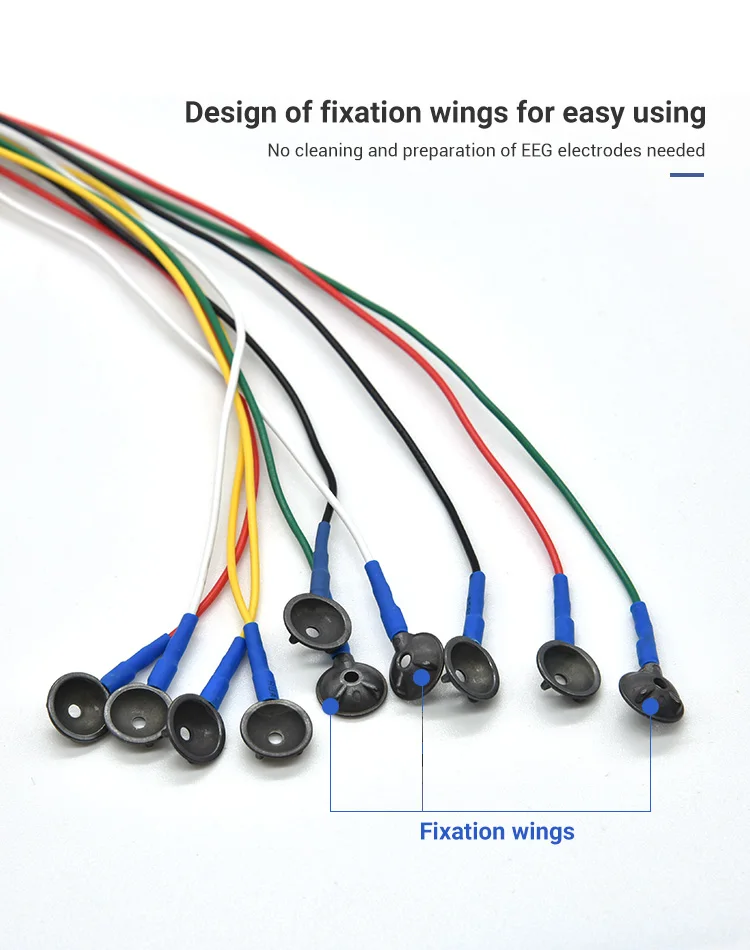 Besdata 10mm Disposable Ag Agcl Eeg Electrodes With Deep Cup Electrode