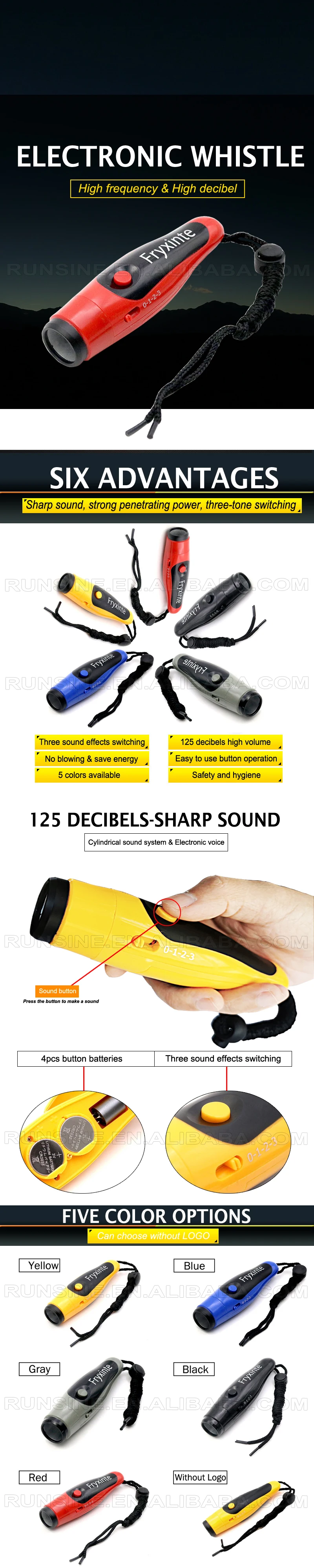 High Quality 3 Tone Electronic Whistle Custom Electronic Whistle High