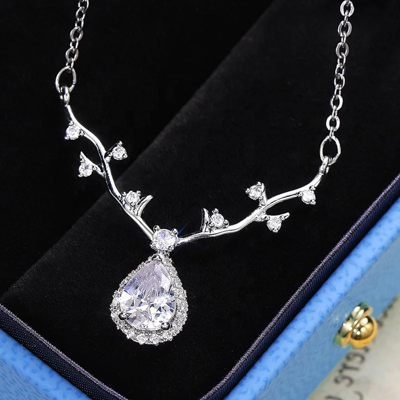 

Women's Necklace Luxury Cubic Zircon Crystal Female Wedding Necklaces Beauty Accessories Party Statement Jewelry, Customized color