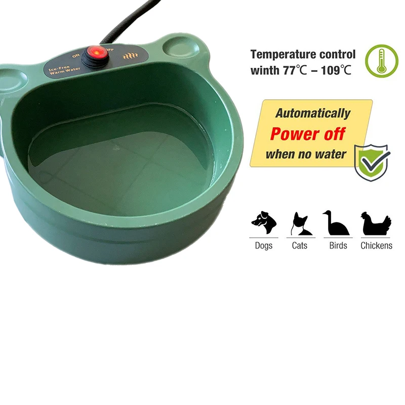 
2020 New Winter Heated Warm Pet Water Bowl for Dog Cat Chicken Squirrels 