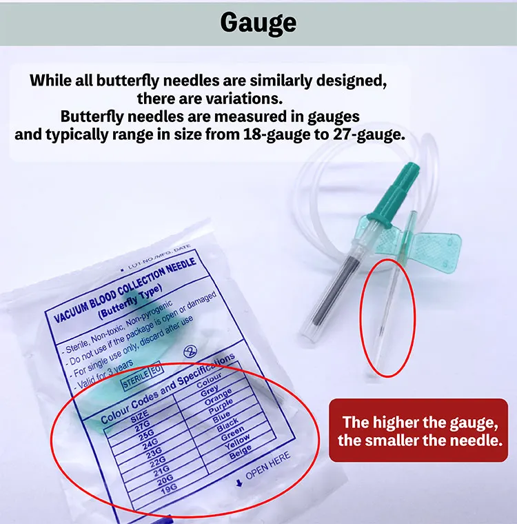 blood collecting needle and vacuum tube set