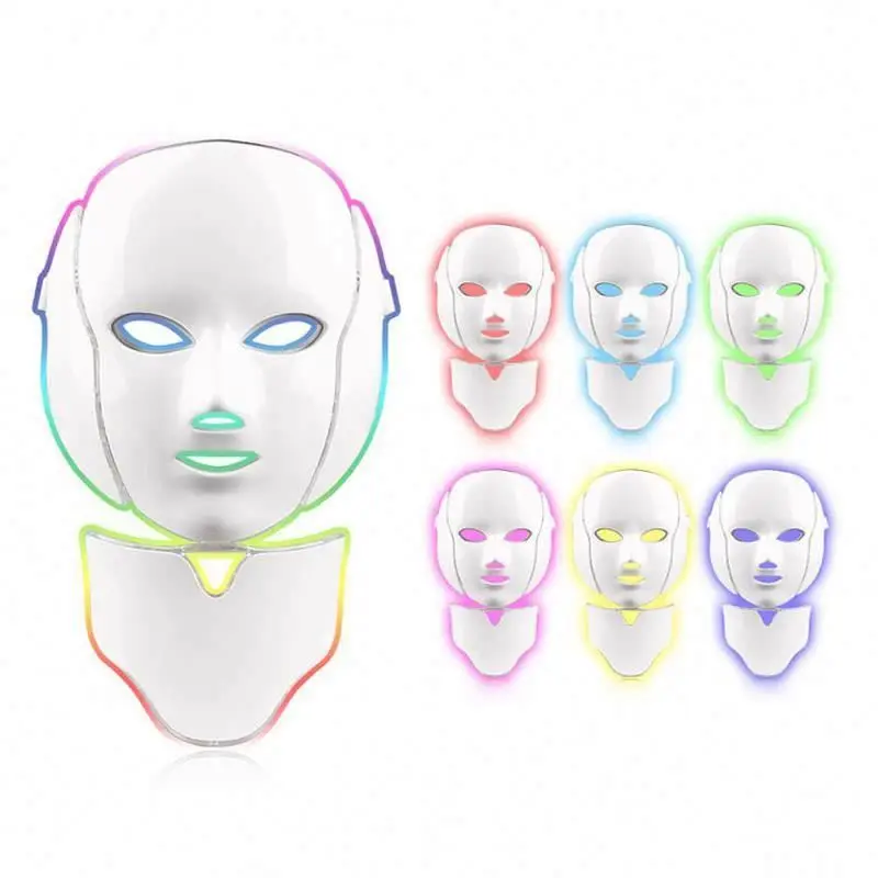 

7 LED Color Wireless Face Facial Mask Light Therapy Mask with Neck