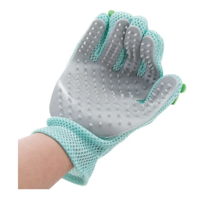 

Convenient Design Silica Gel Cat Fur Gloves Practical Dog Bath Brush Anti-bite Massage Pet Gloves