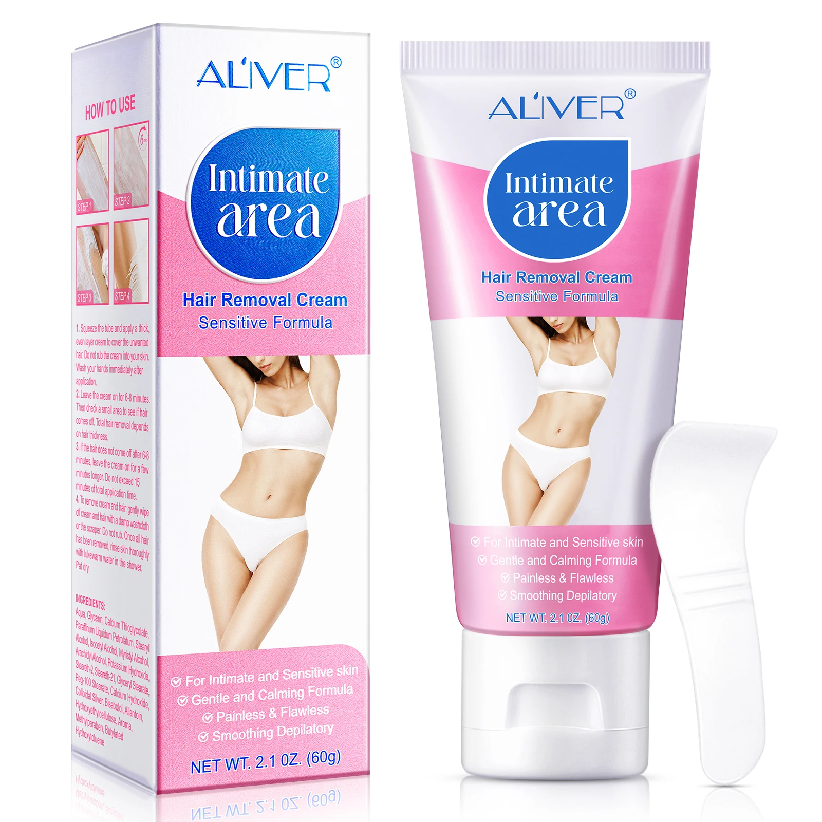 

ALIVER private label shaving cream painless bikini legs body women underarm private part sensitive hair removal cream