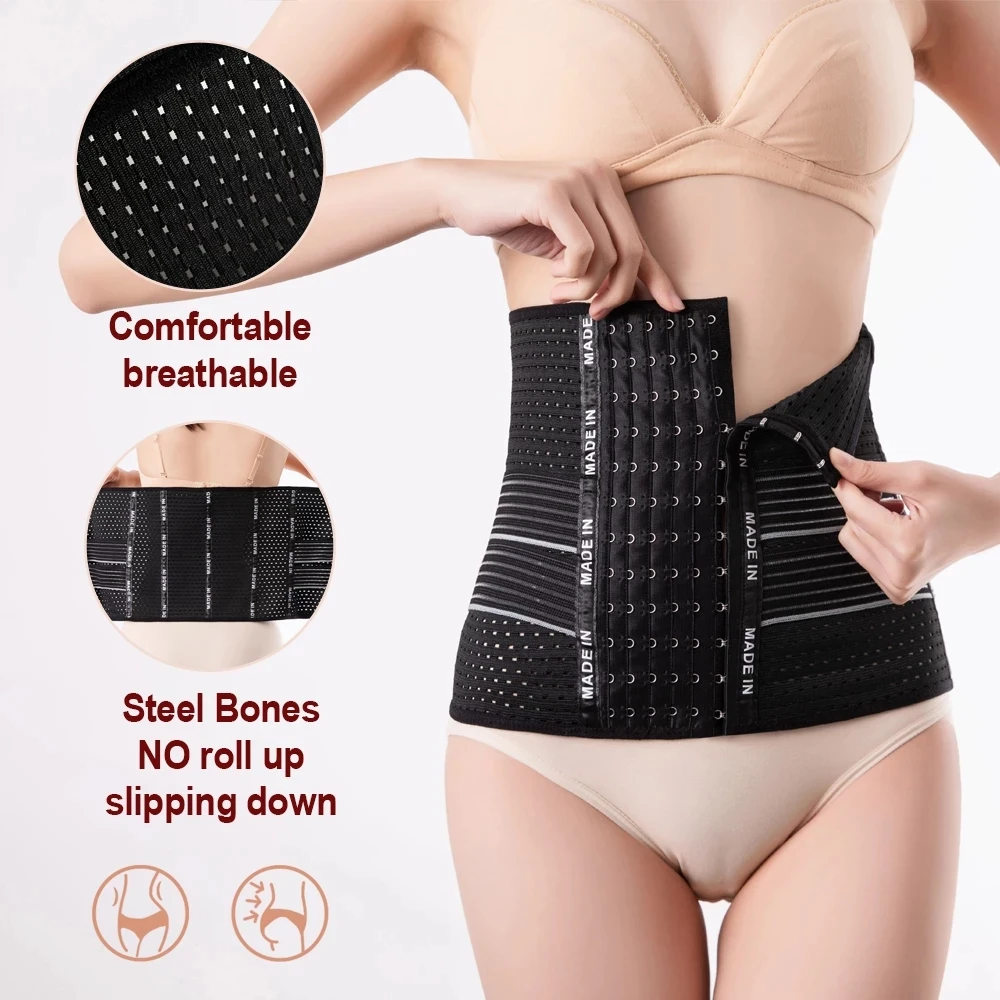 

Custom Body Waist Trainer for Women Fajas Colombianas Originales Slimming Steel Boned Exercise Belt Belly Control Waist Cincher