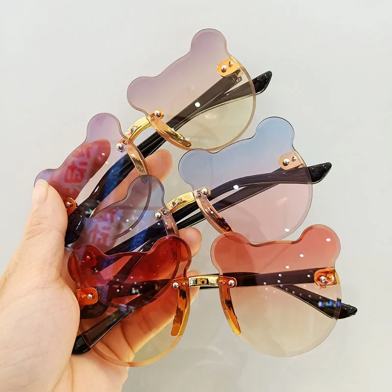 

2022 New Net Red Children Bear Ear Sunshade Sunglasses Children's Fashion Anti-ultraviolet Sunglasses