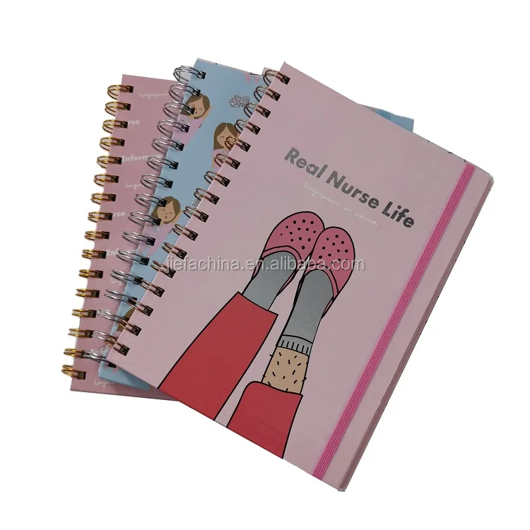 Promotional A5 Note Book Custom Printed Hardcover Planner Dotted Kraft Paper Diary Soft Cover