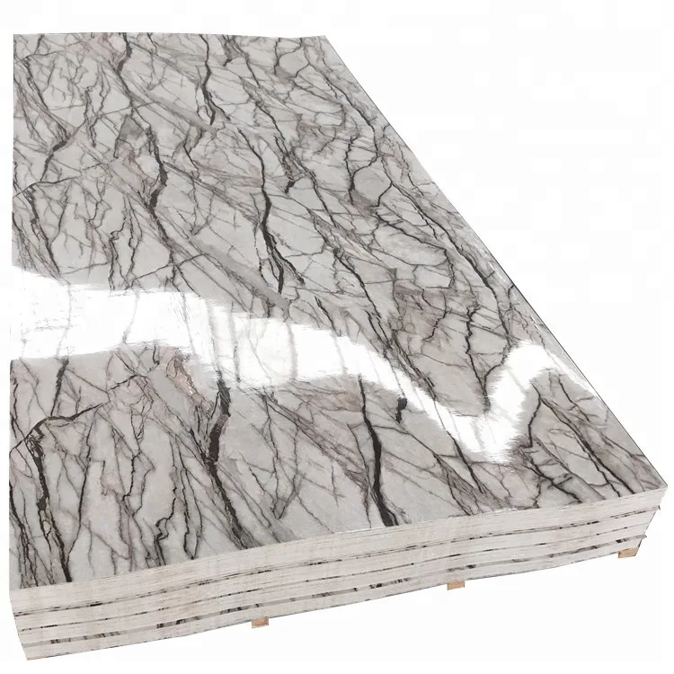 

Custom Fire-proof Wall Decoration 2mm 3mm uv Printing UV Marble Plastic PVC Sheet
