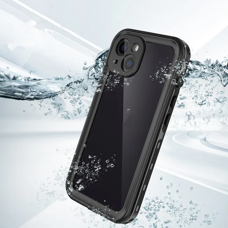 

High quality tpu pc ip68 waterproof shockproof clear mobile phone back cover case for iPhone 13 pro max, Black/white/teal/purple/red