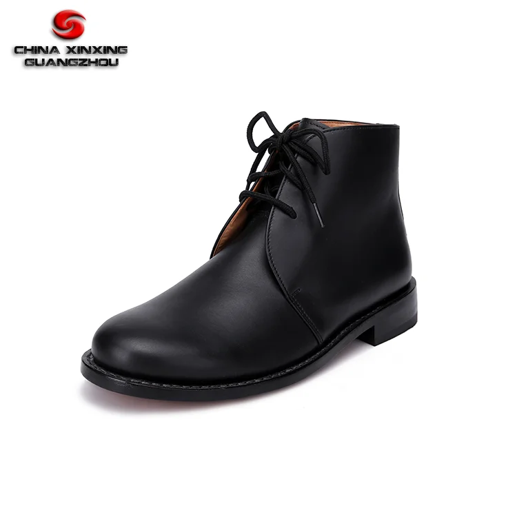 Military Army Officers Split Leather Upper Leather Outsole Black Ankle ...