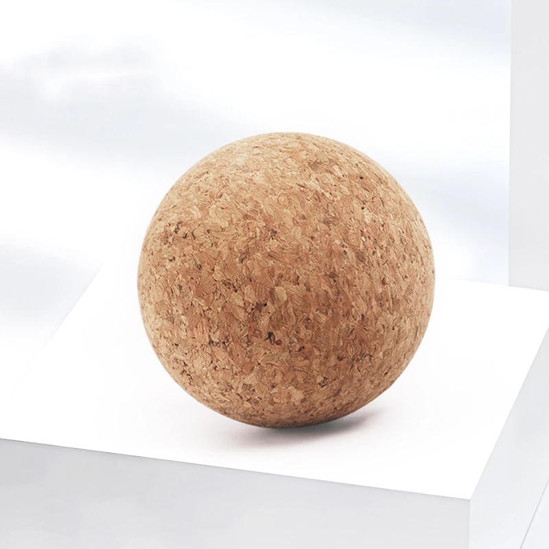 High Density 70mm Fascia Ball Non-Falling Muscle Massage Cork Yoga Ball