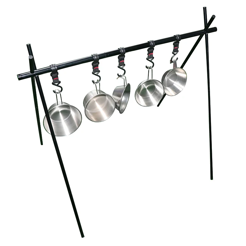 

Outdoor furniture portable camping foldable hanging rack pocket folding camping shelf hanger