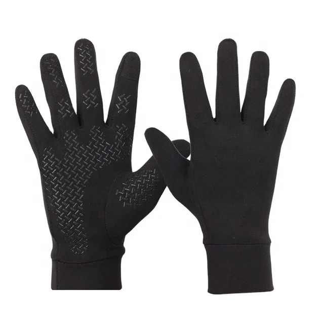 

Hot Sale Sportswear Touch Screen Gloves Wholesale Winter Cycling Wear Sports Running Gloves, Black
