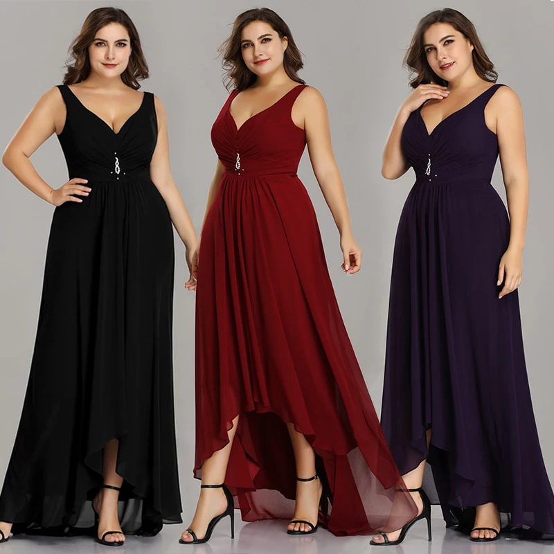 

Eve-Pretty V-Neck High-Low Cocktail Dress