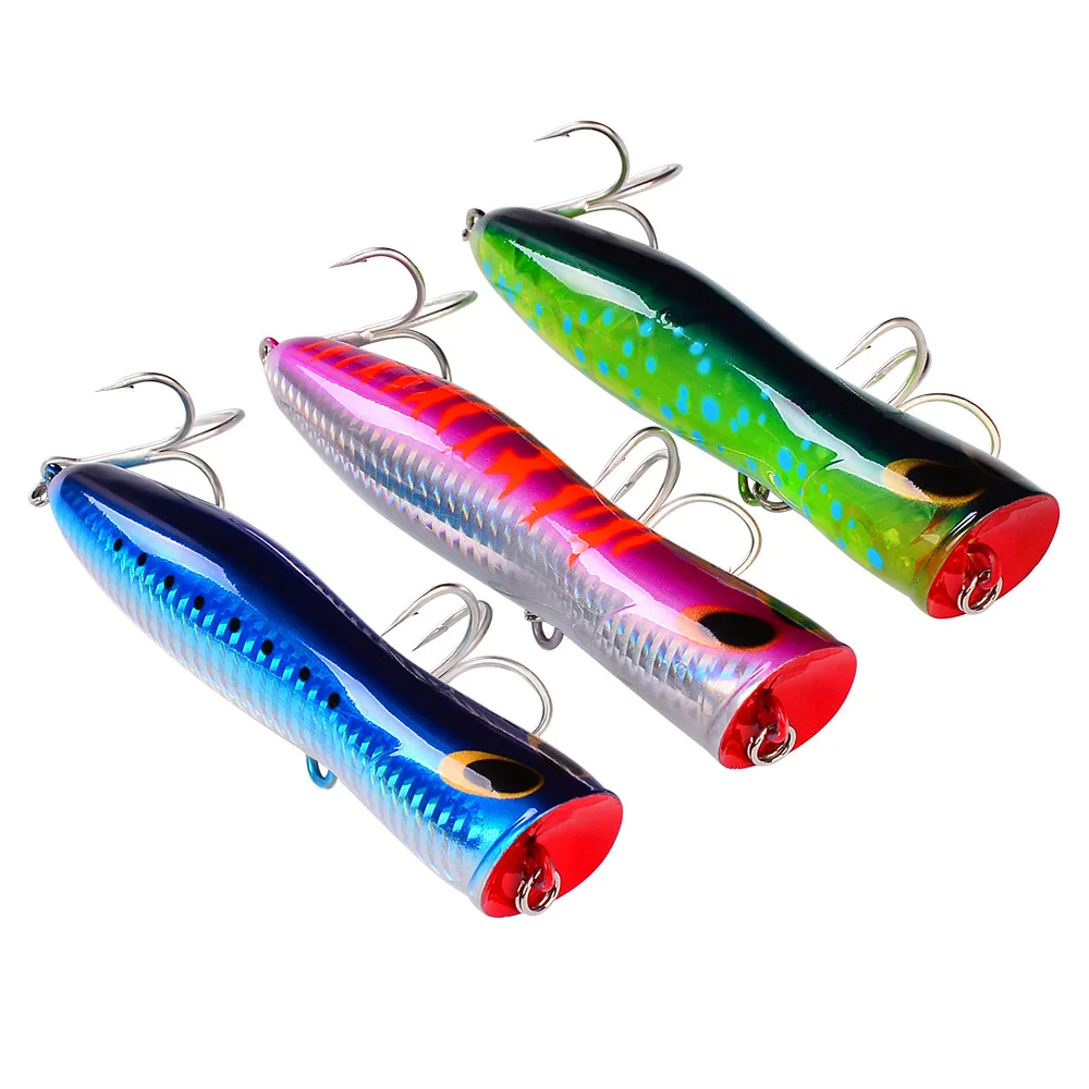 Hot selling Floating fishing lures 5cm Saltwater Trolling Fishing Plug Hard Lure Topwater Popper Fishing Lures, 5 colors