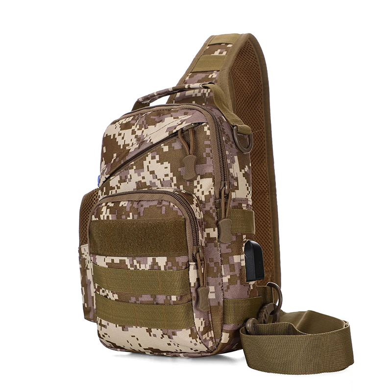 

Produce outdoor sports Oxford cloth camouflage chest bag messenger bag