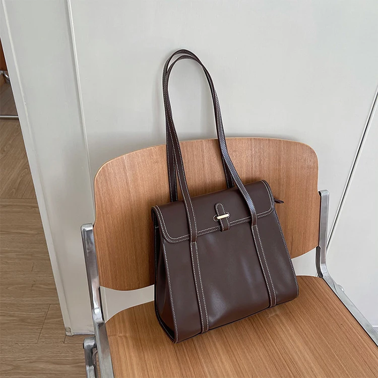 

EG527 Winter retro portable large capacity versatile one-shoulder underarm bag pu leather handbags for ladies luxury