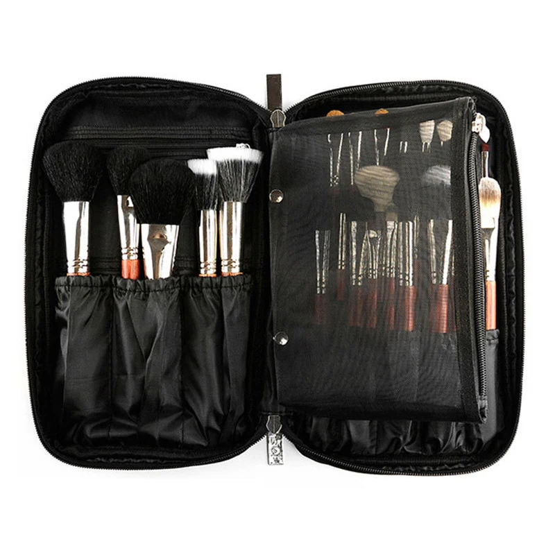 

customized logo cosmetic brush case professional makeup brush bag holder